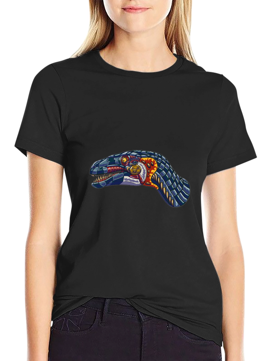 Snake Graphic Black T-Shirt