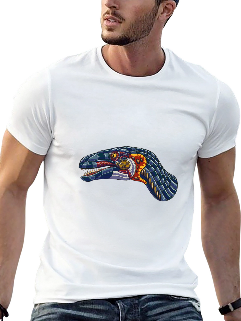 Snake Graphic Black T-Shirt