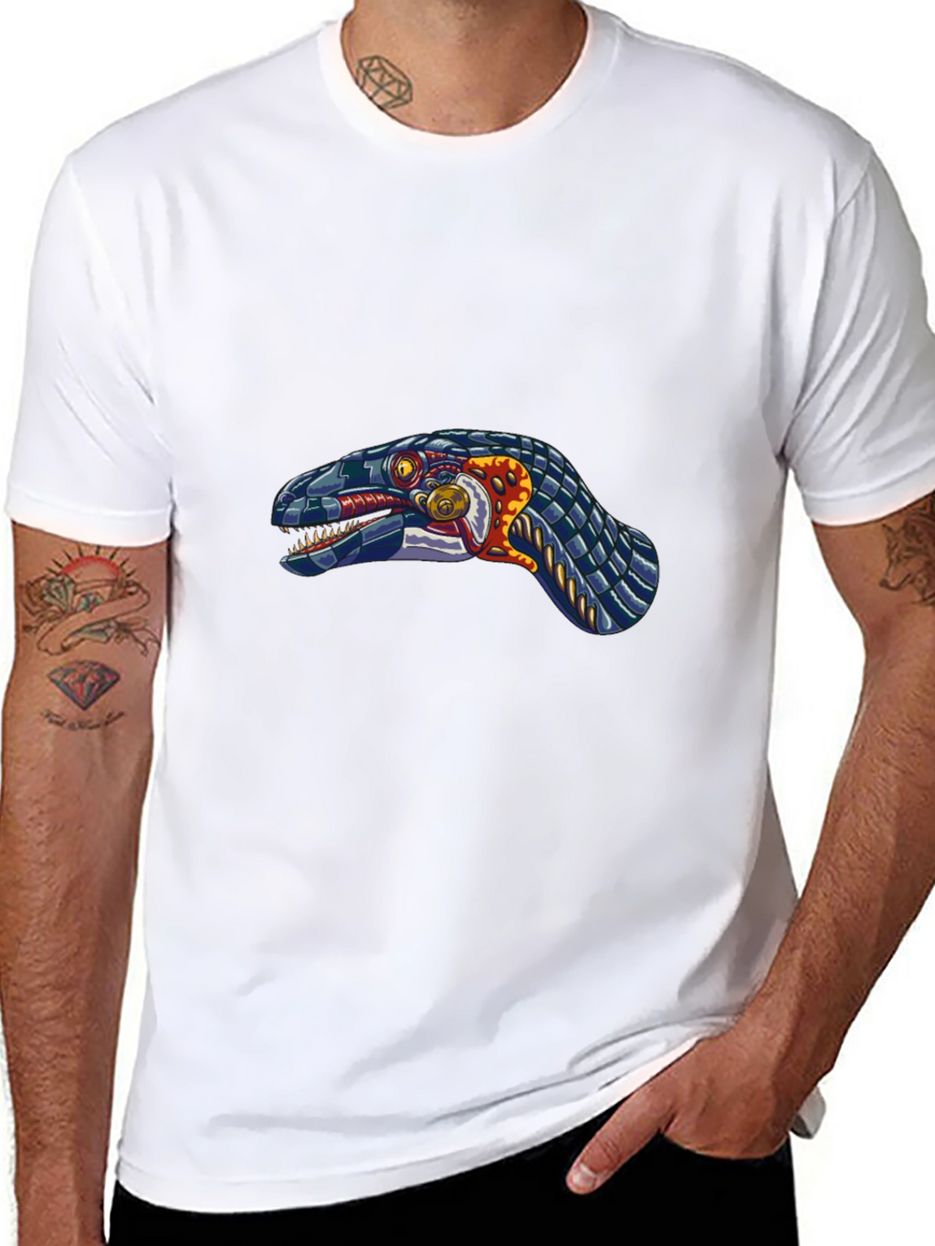 Snake Graphic Black T-Shirt