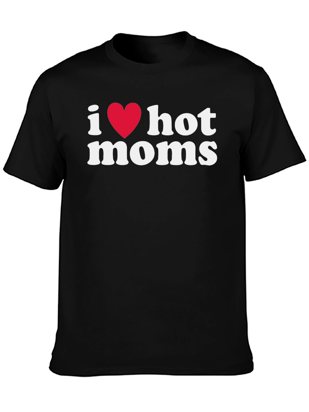 I Heart Hot Moms Graphic Tee - Black