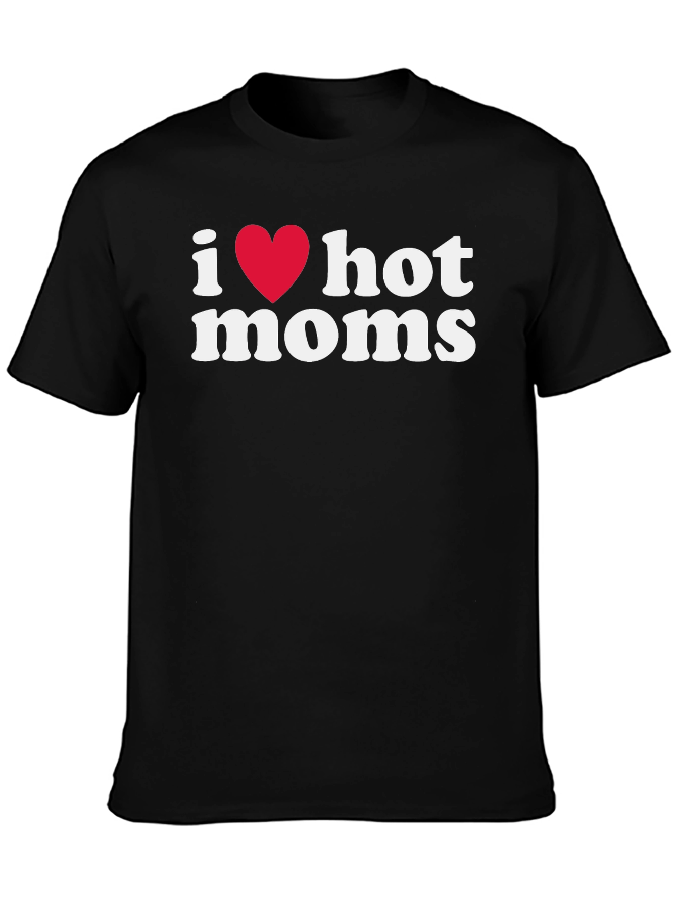 I Heart Hot Moms Graphic Tee - Black