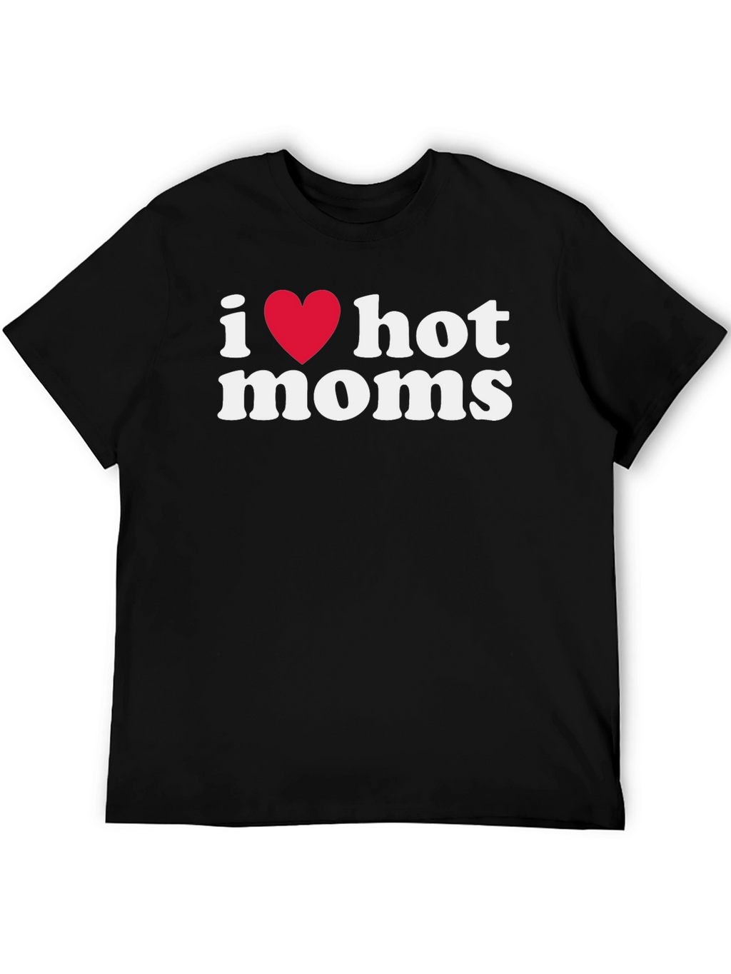 I Heart Hot Moms Graphic Tee - Black