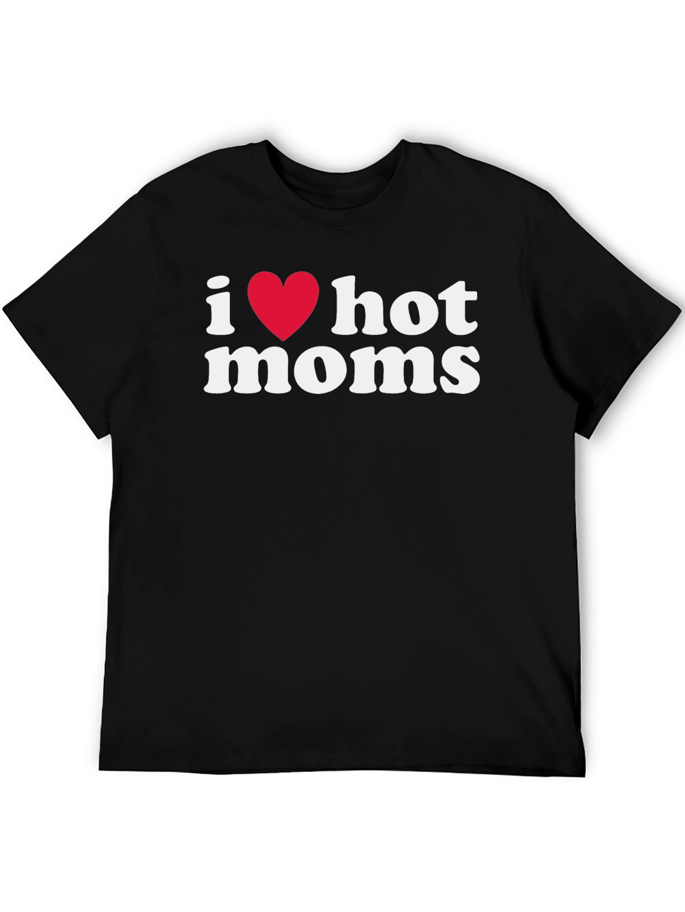 I Heart Hot Moms Graphic Tee - Black