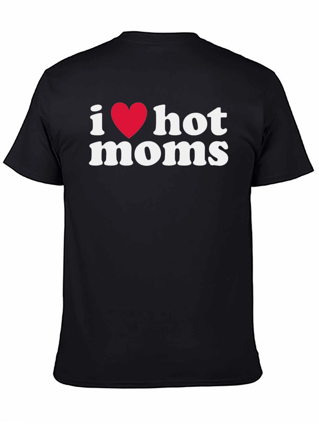 I Heart Hot Moms Graphic Tee - Black