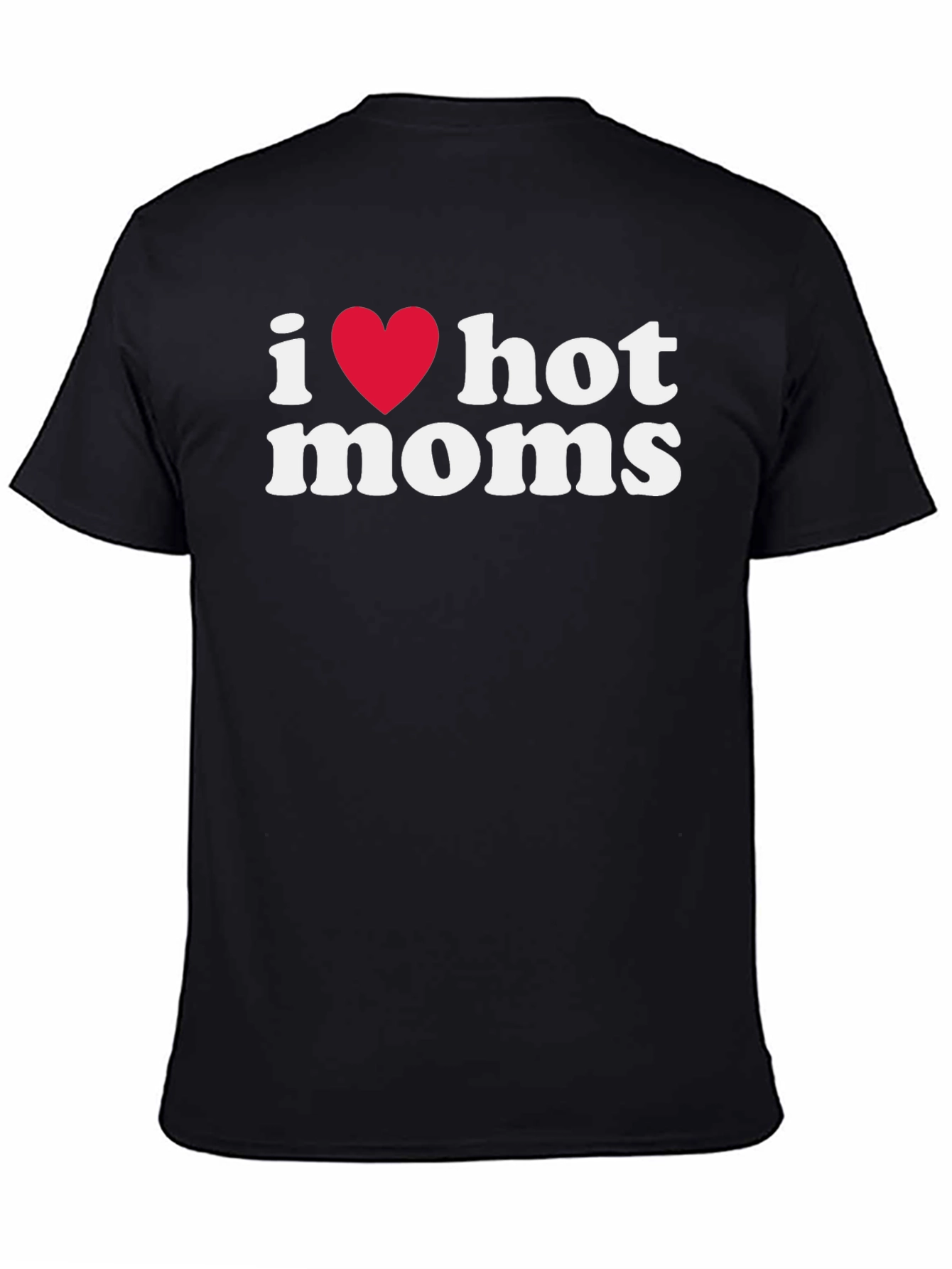 I Heart Hot Moms Graphic Tee - Black