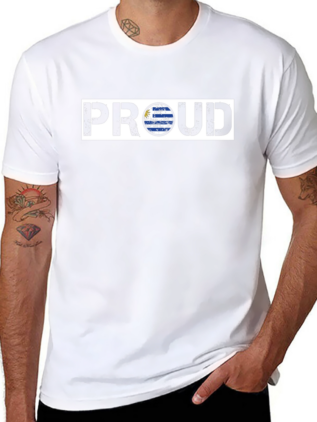 Proud Uruguay Flag Graphic T-Shirt