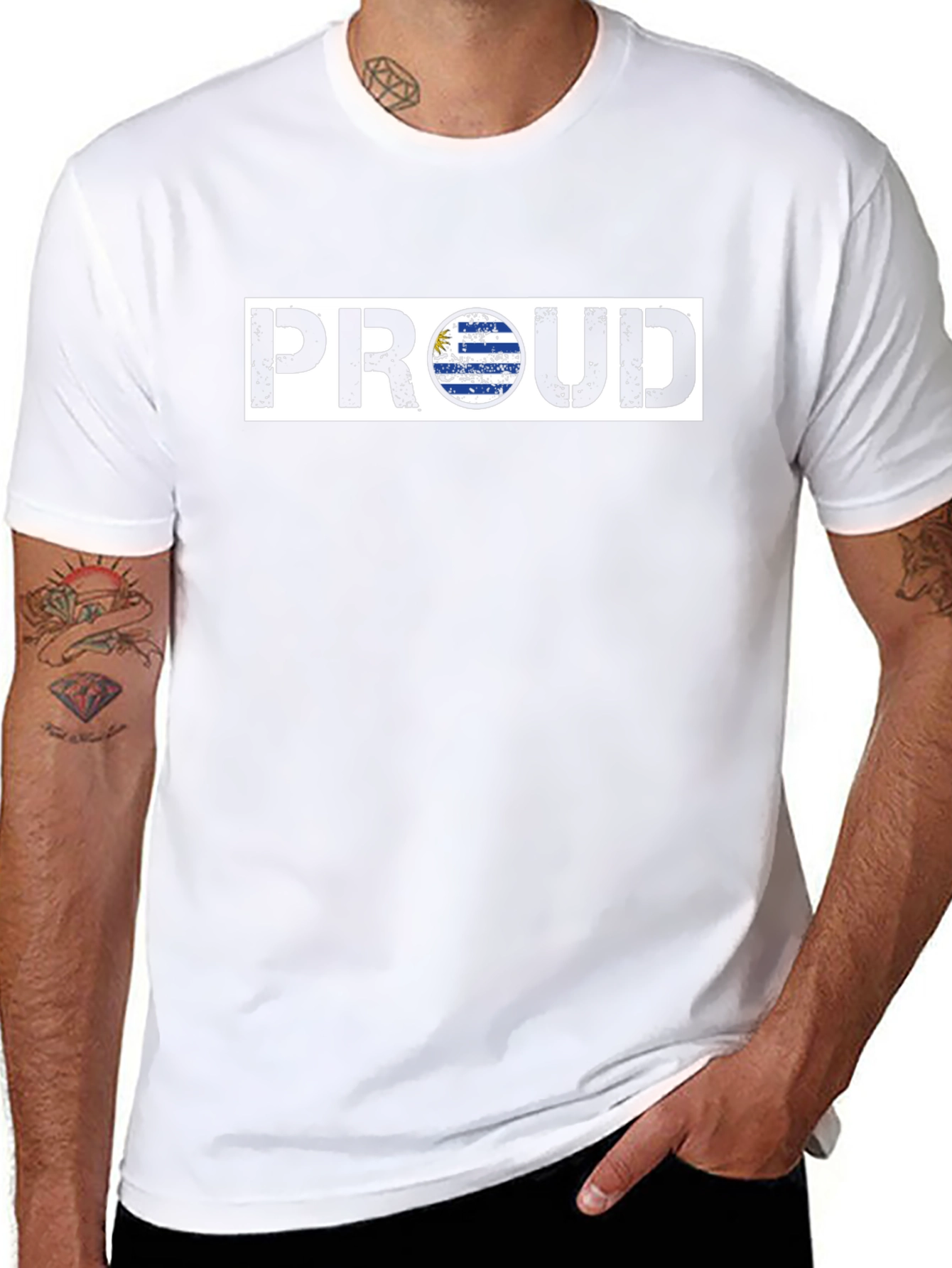Proud Uruguay Flag Graphic T-Shirt