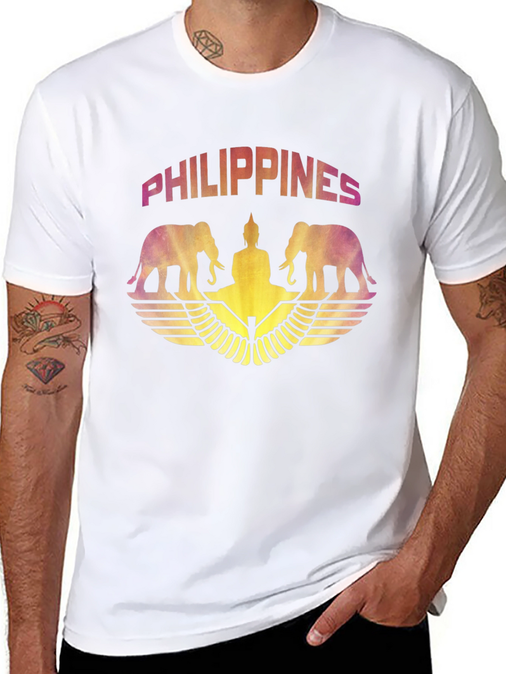 Philippines Elephant Buddha Graphic T-Shirt