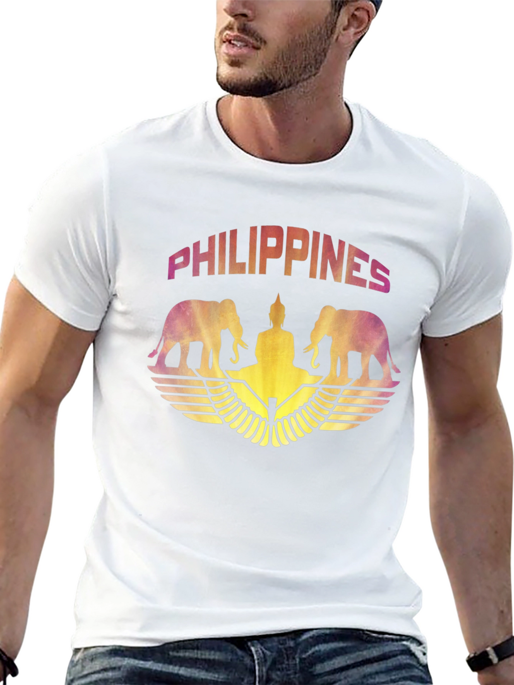Philippines Elephant Buddha Graphic T-Shirt
