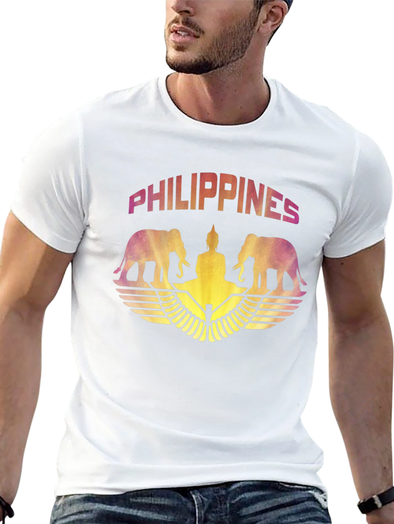 Philippines Elephant Buddha Graphic T-Shirt