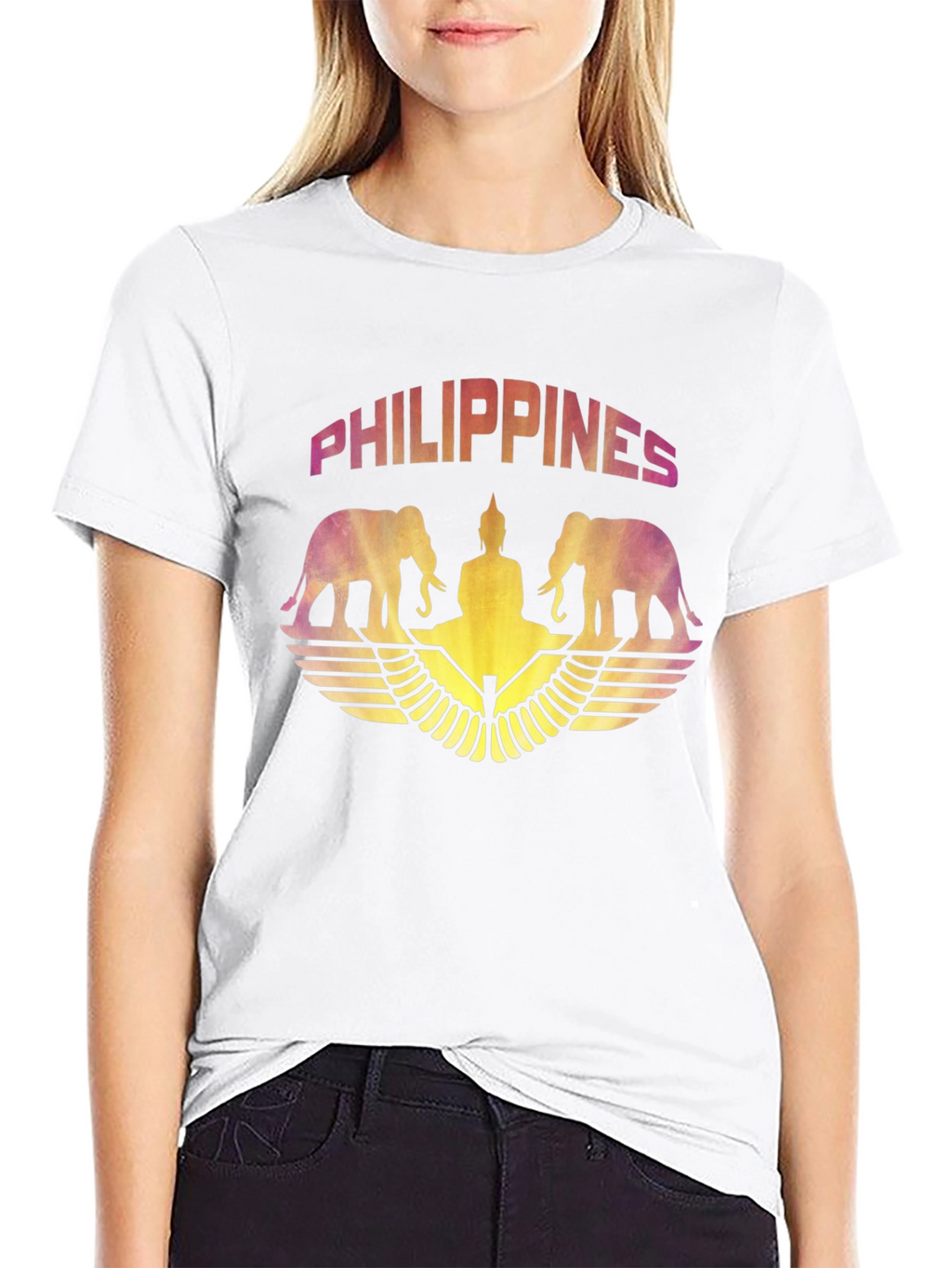 Philippines Elephant Buddha Graphic T-Shirt