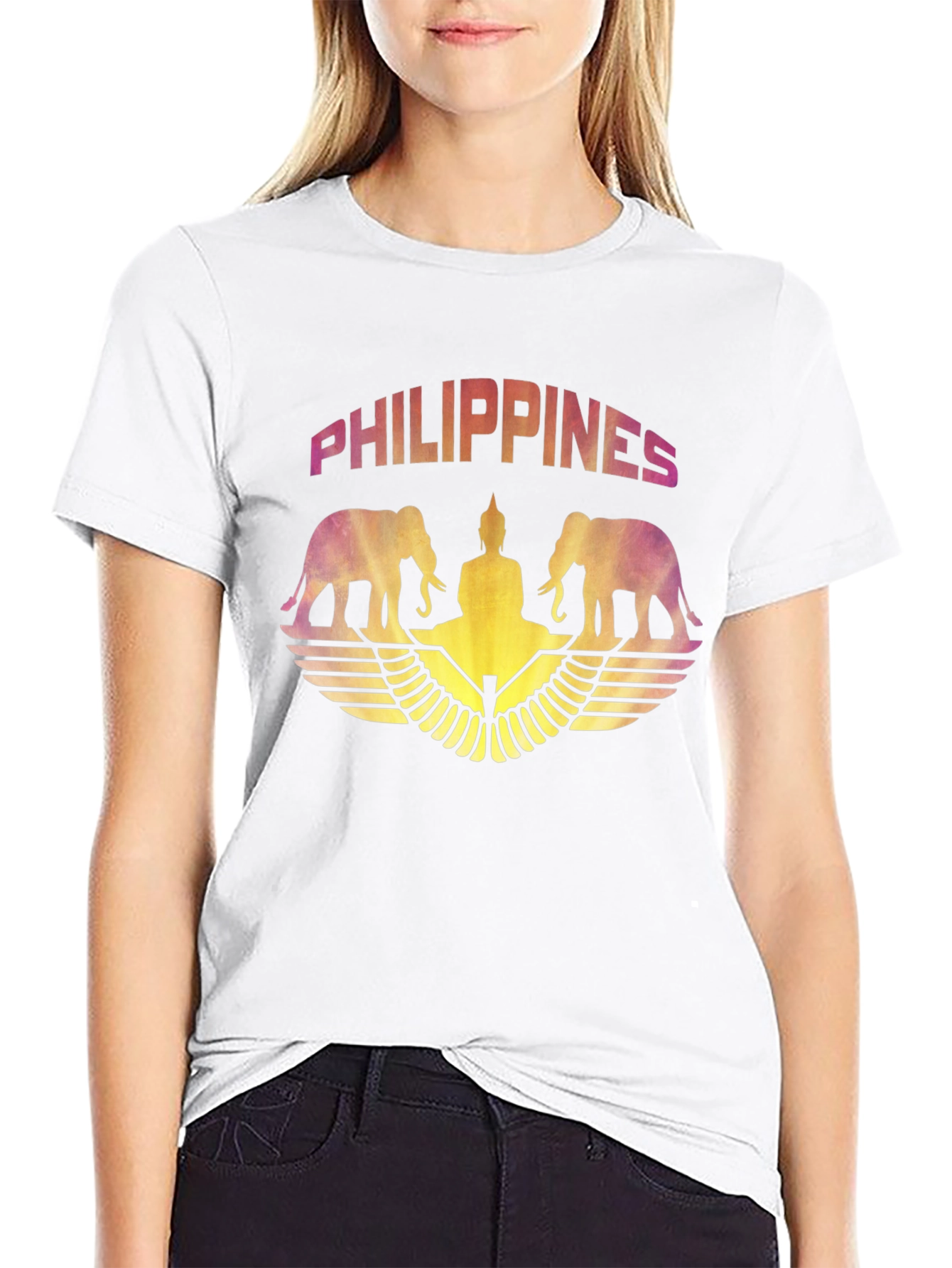Philippines Elephant Buddha Graphic T-Shirt
