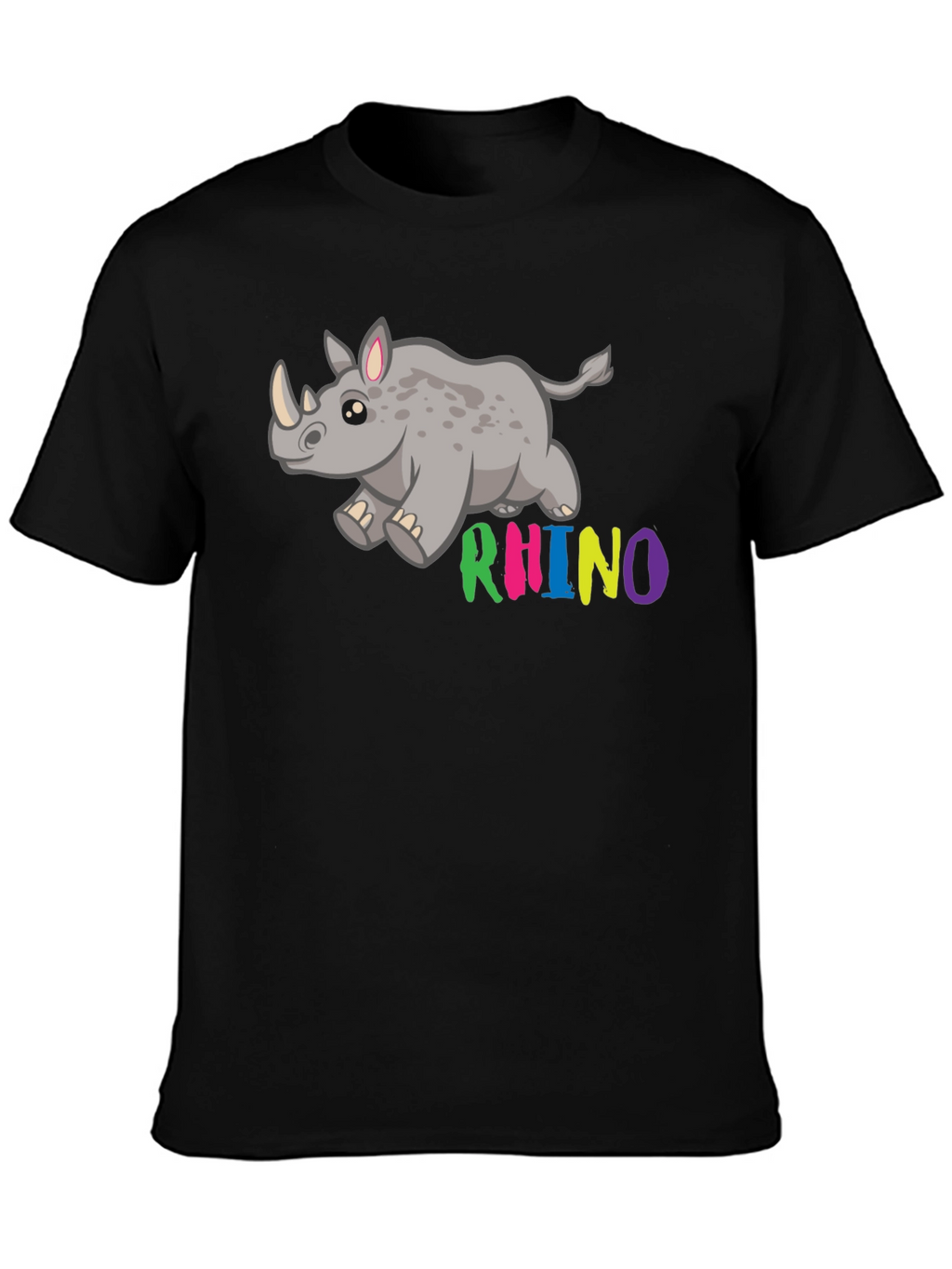Cute Cartoon Rhino T-Shirt