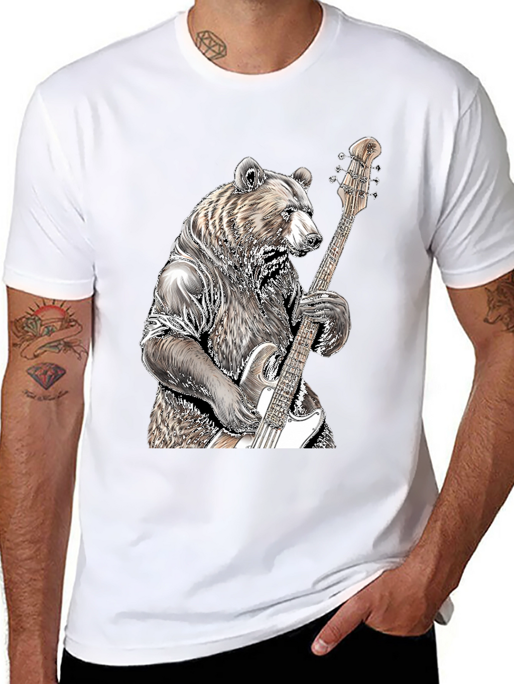 Bear Bass Guitar T-Shirt