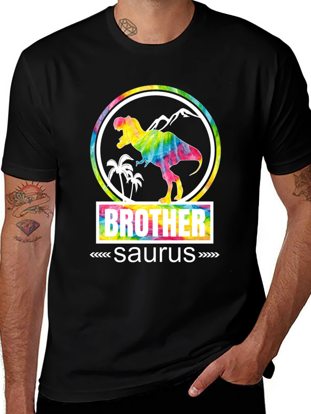 Brother Saurus T-Shirt - Dinosaur Graphic Tee