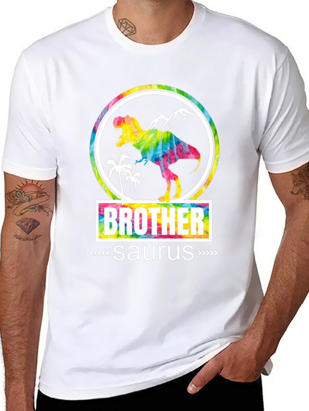 Brother Saurus T-Shirt - Dinosaur Graphic Tee