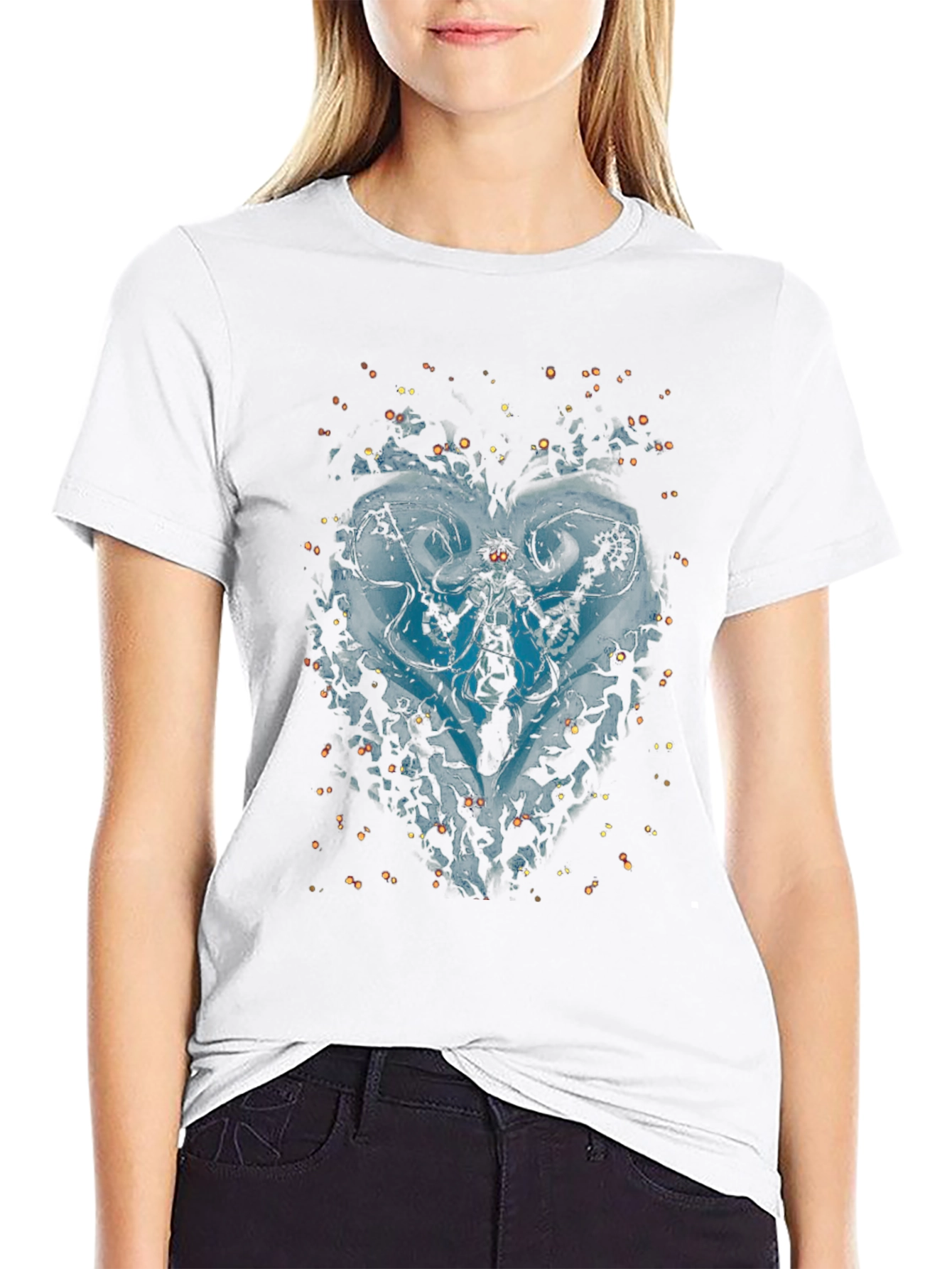 Kingdom Hearts Inspired Graphic Black T-Shirt