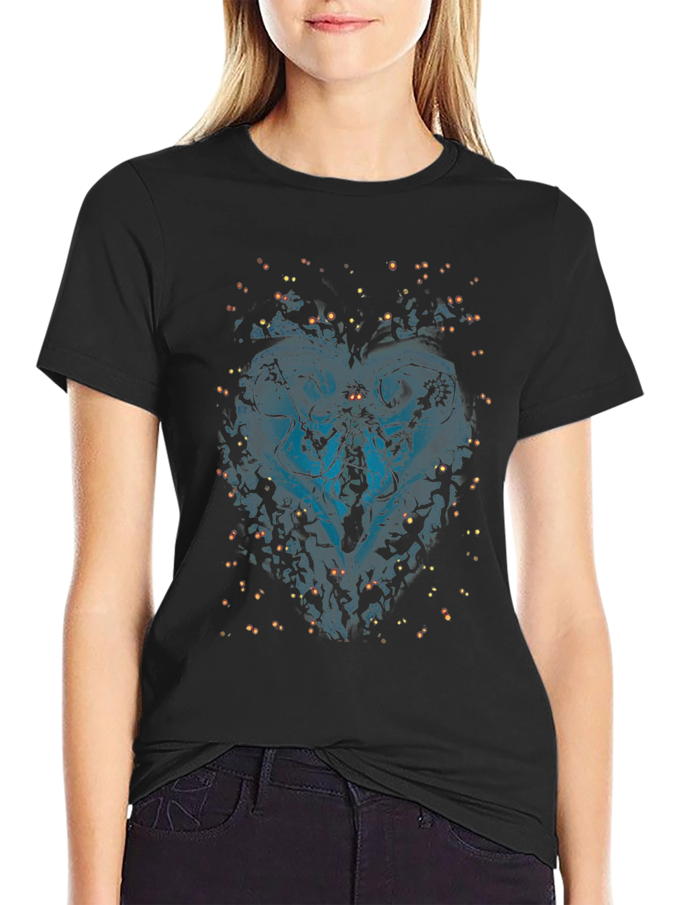 Kingdom Hearts Inspired Graphic Black T-Shirt