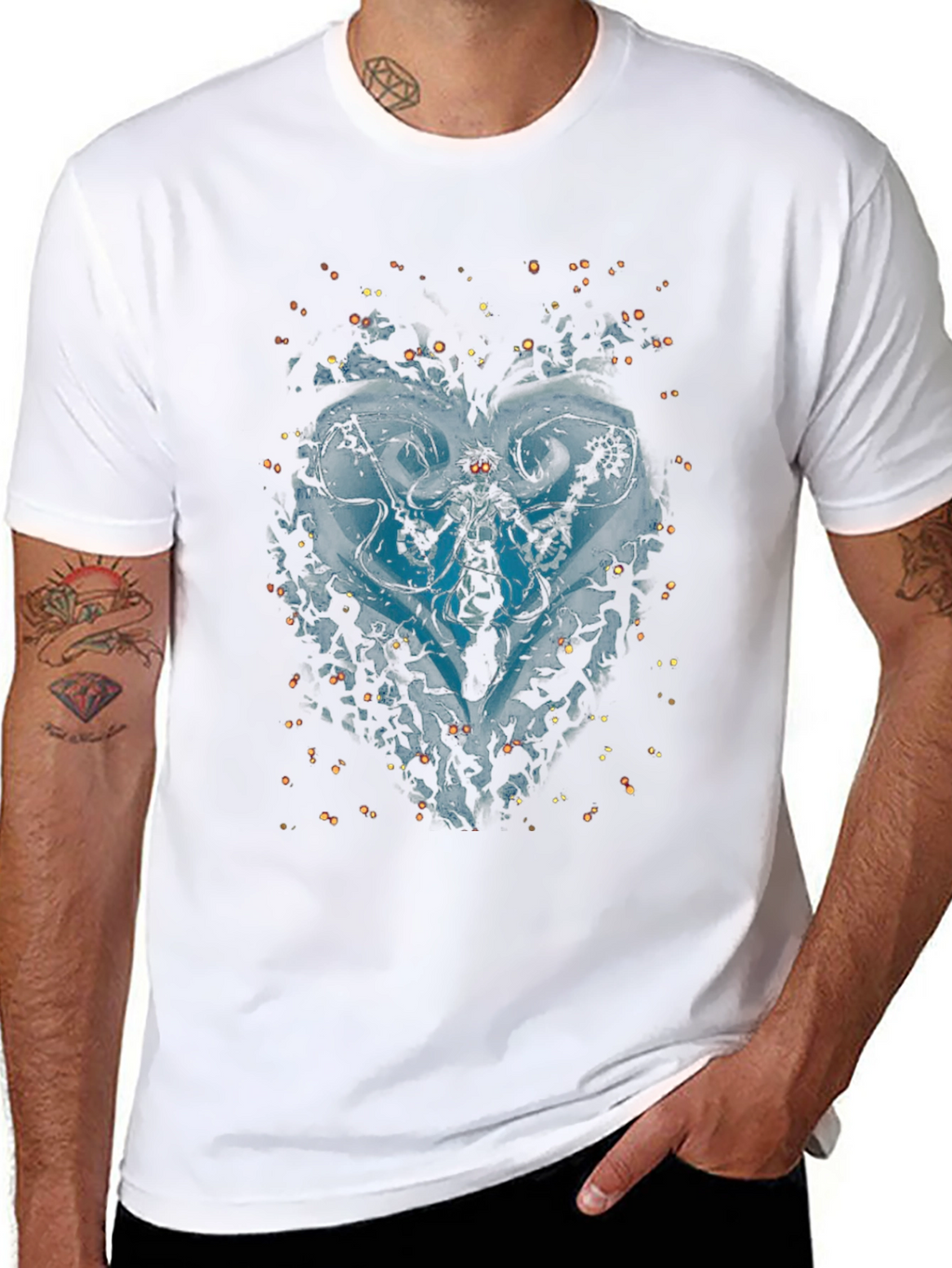 Kingdom Hearts Inspired Graphic Black T-Shirt