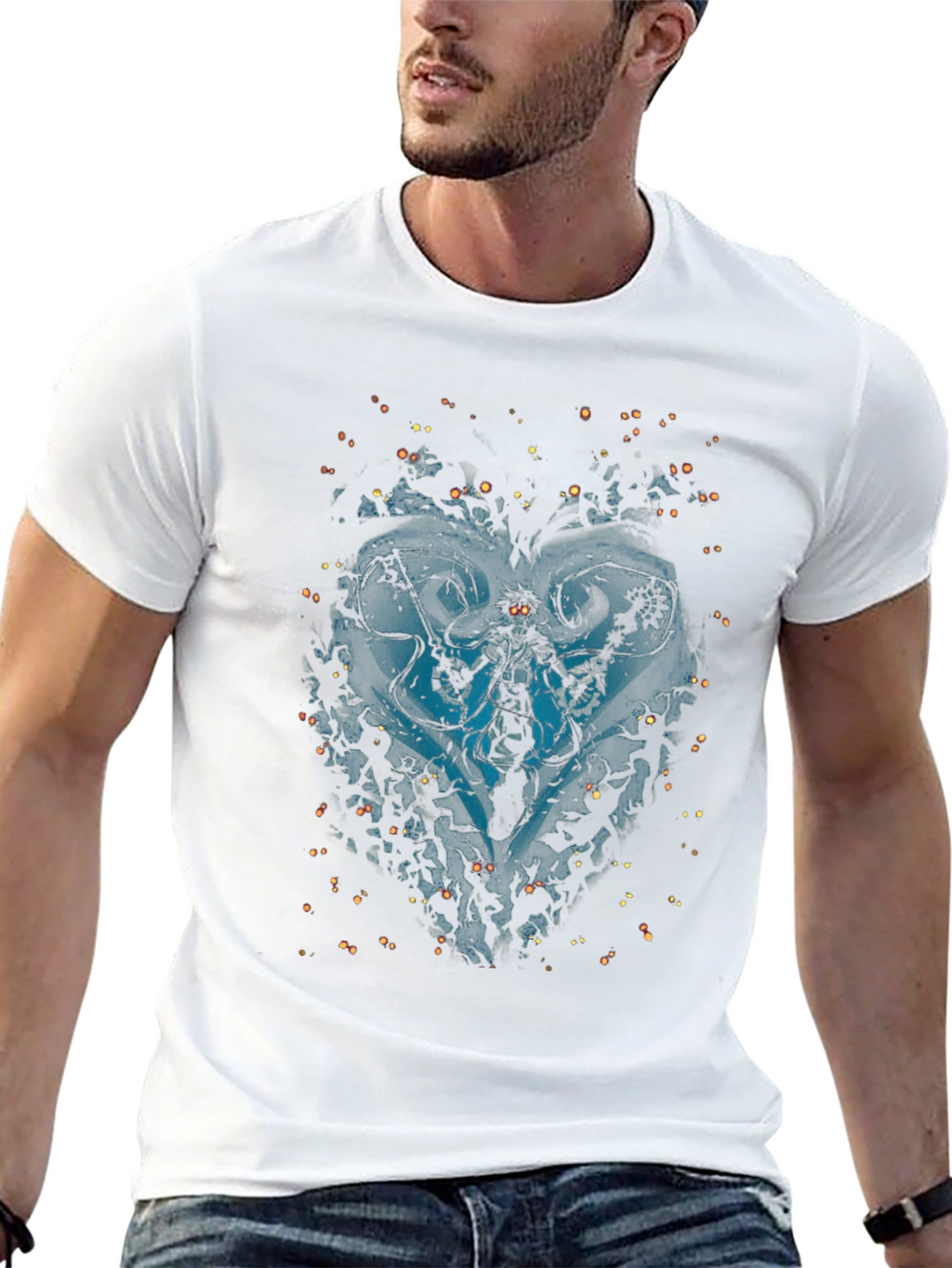 Kingdom Hearts Inspired Graphic Black T-Shirt