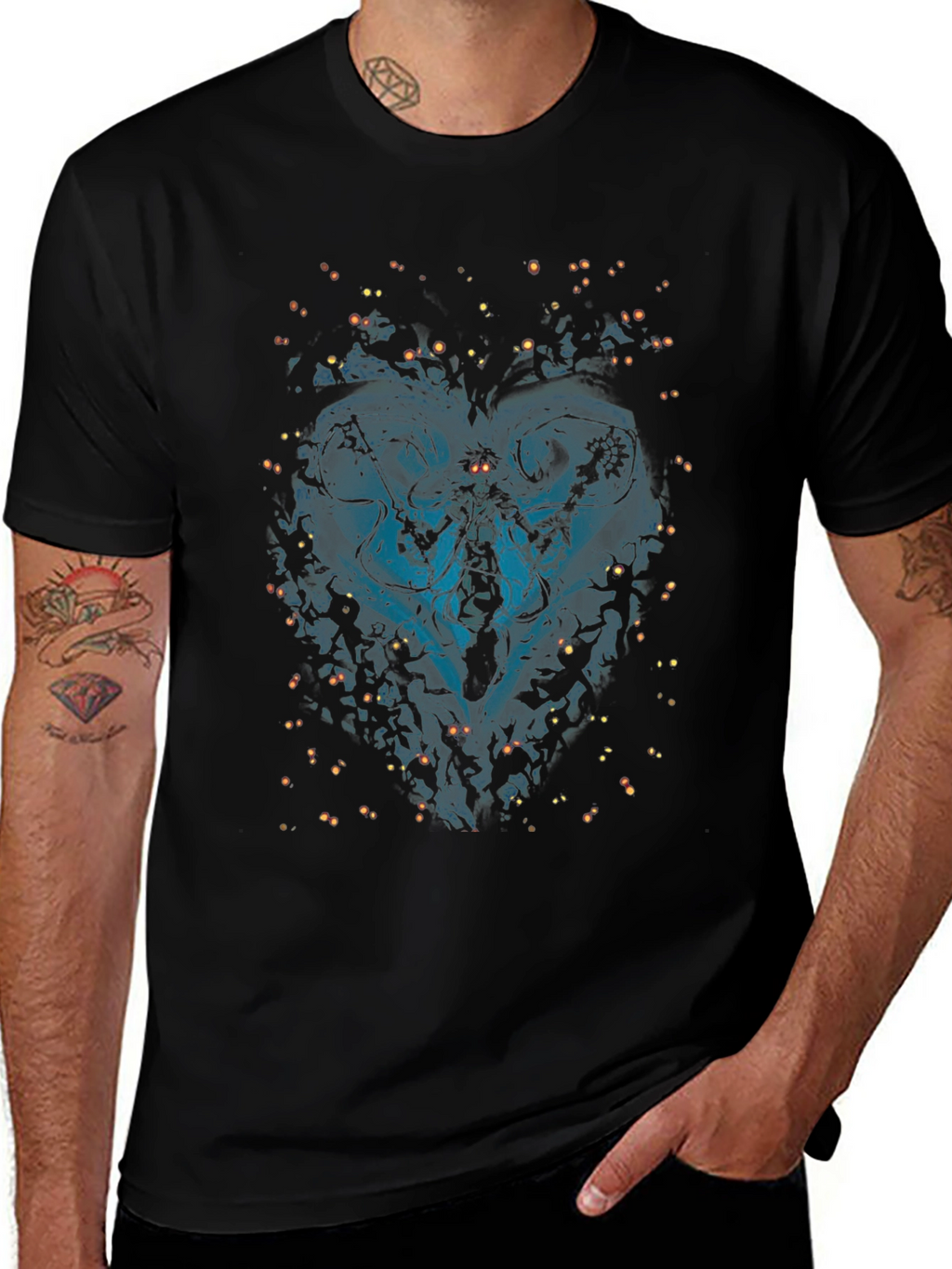 Kingdom Hearts Inspired Graphic Black T-Shirt