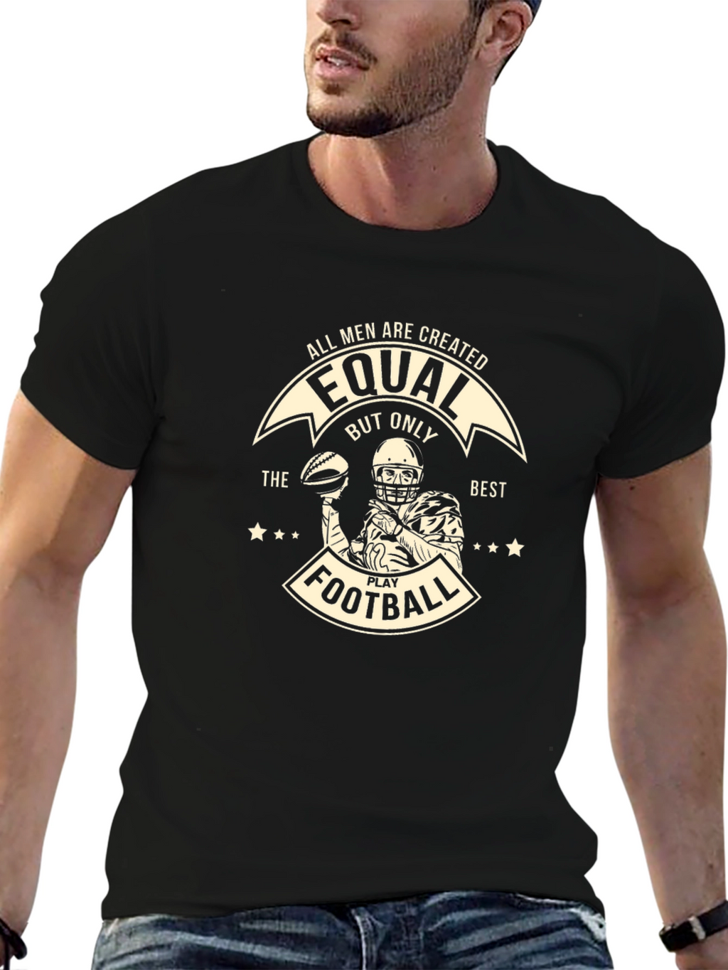 Equal Football Player Graphic T-Shirt