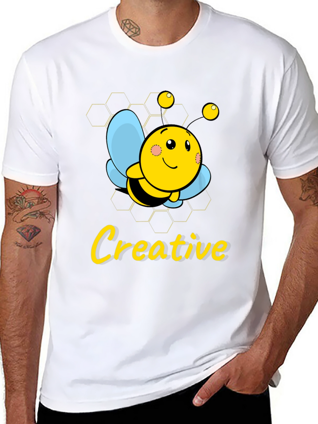 Creative Bee Graphic T-Shirt