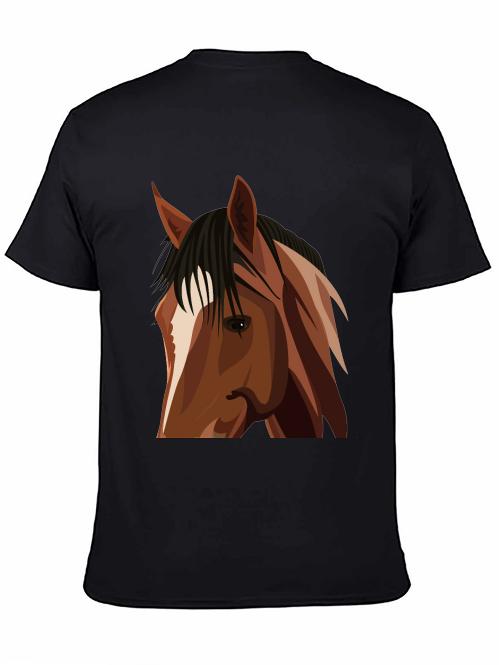 Horse Head Graphic Black T-Shirt