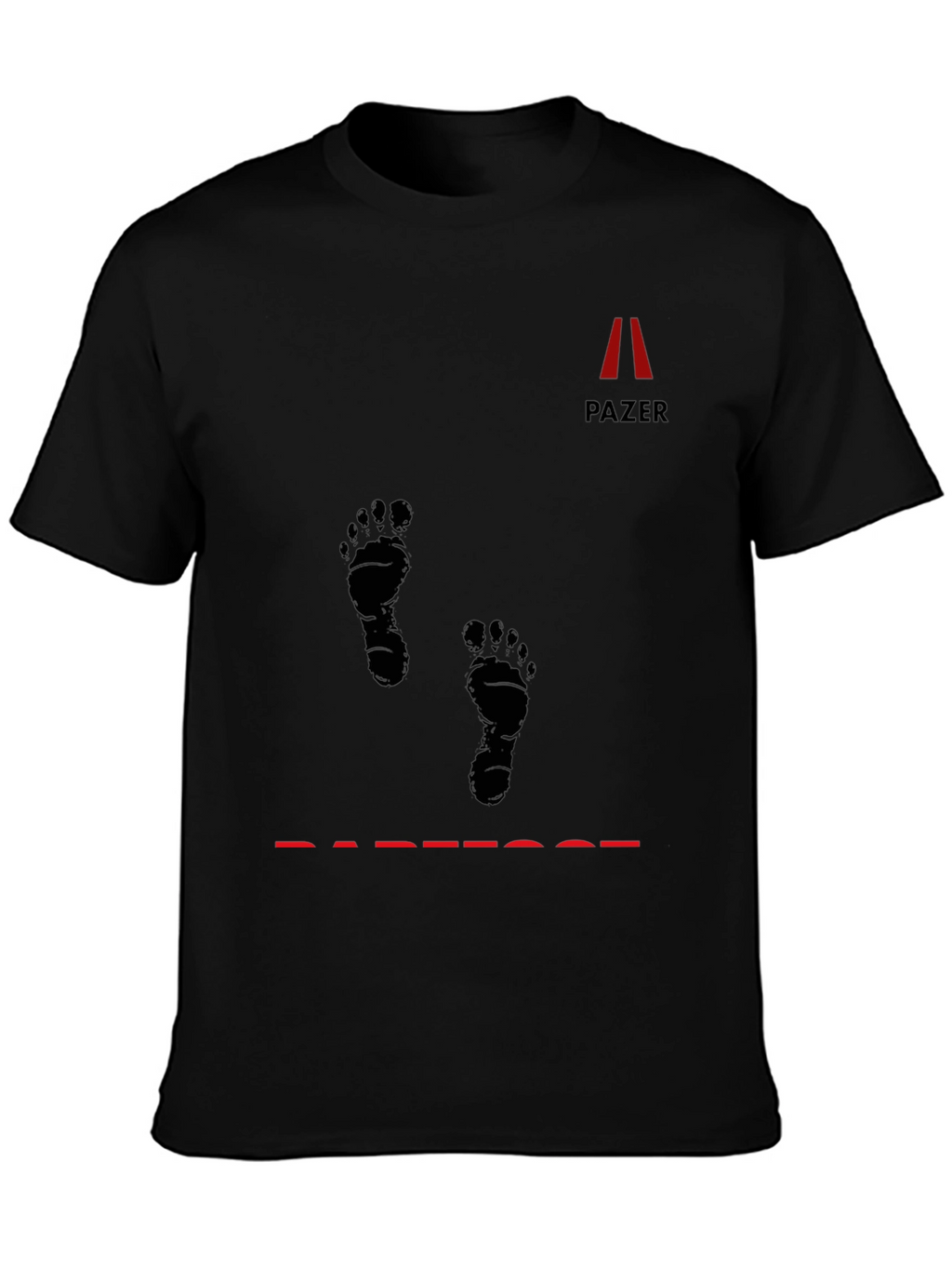 Pazer Barefoot Black Graphic Tee