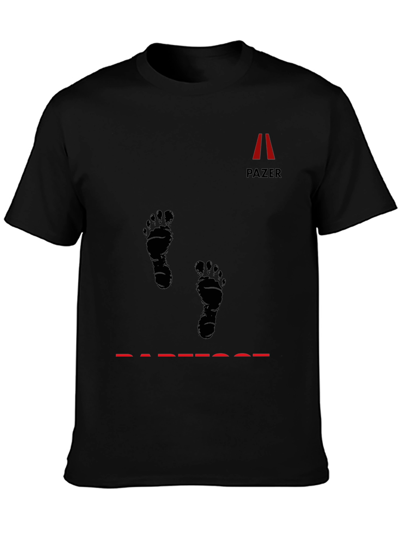 Pazer Barefoot Black Graphic Tee
