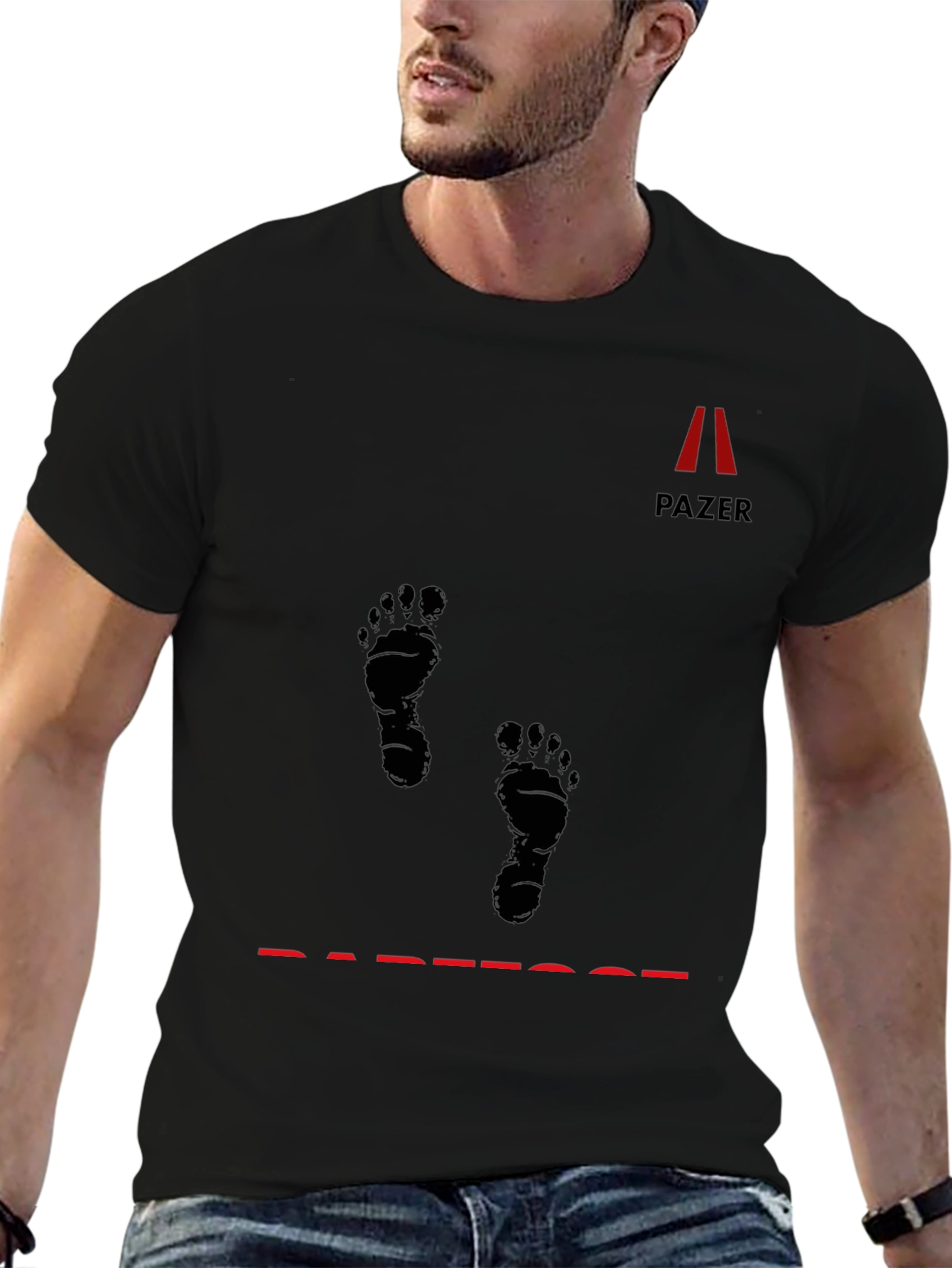 Pazer Barefoot Black Graphic Tee