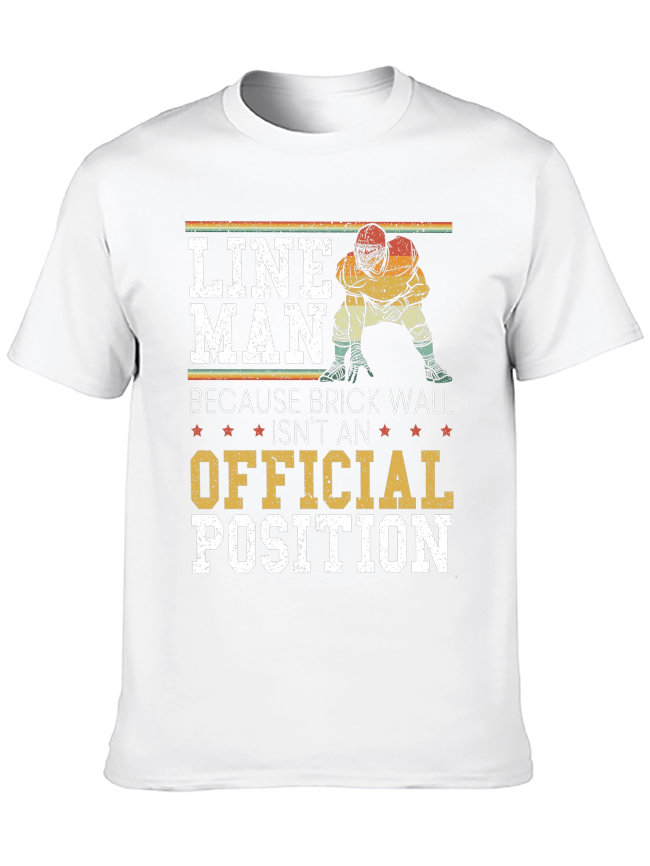 Lineman Football Player Graphic T-Shirt