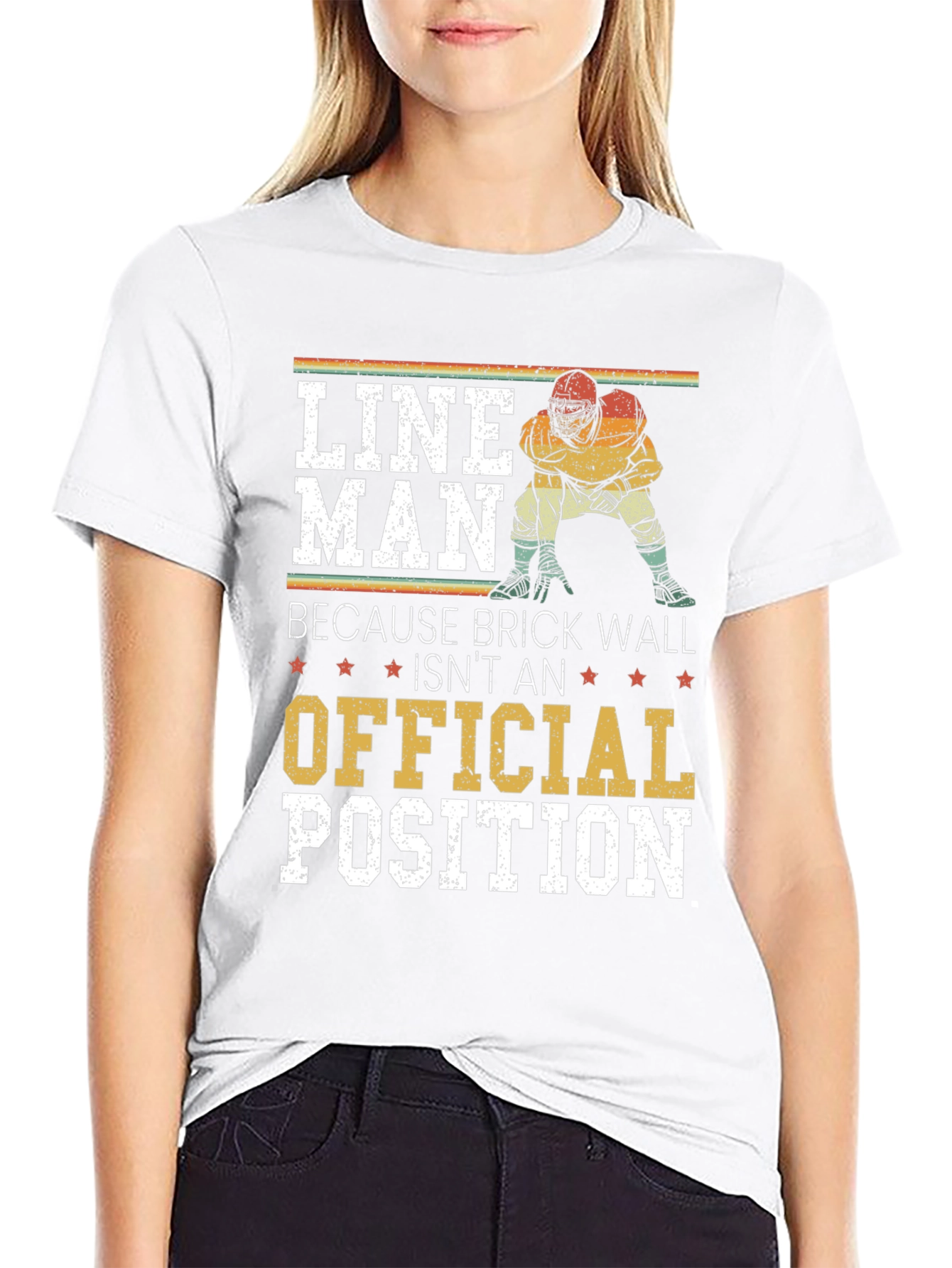 Lineman Football Player Graphic T-Shirt