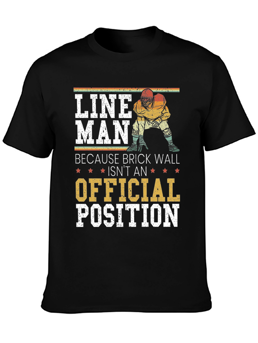 Lineman Football Player Graphic T-Shirt