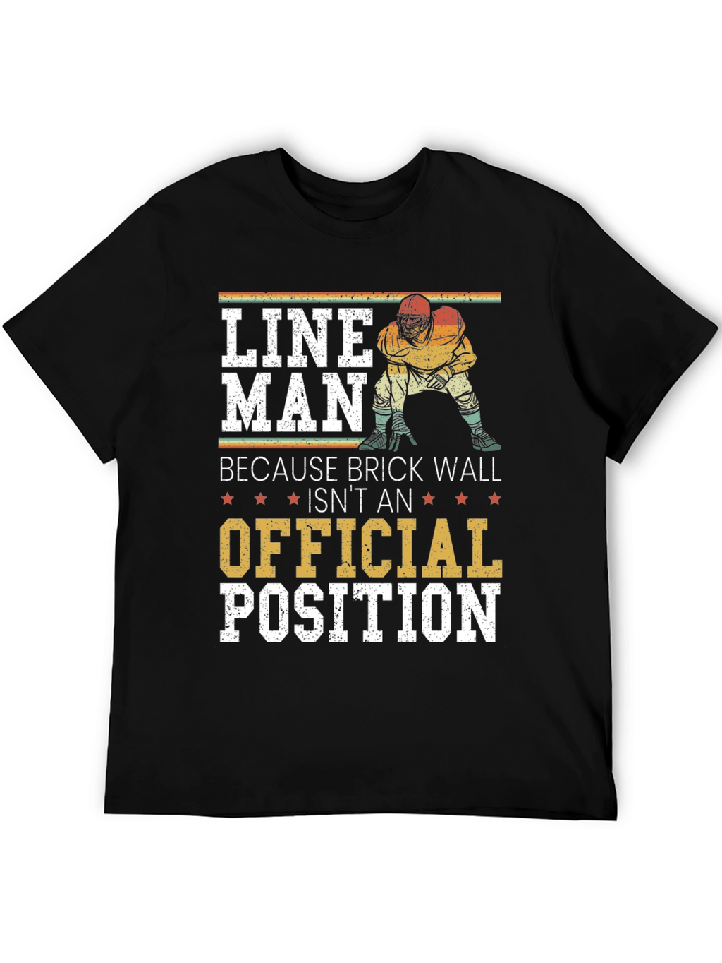 Lineman Football Player Graphic T-Shirt