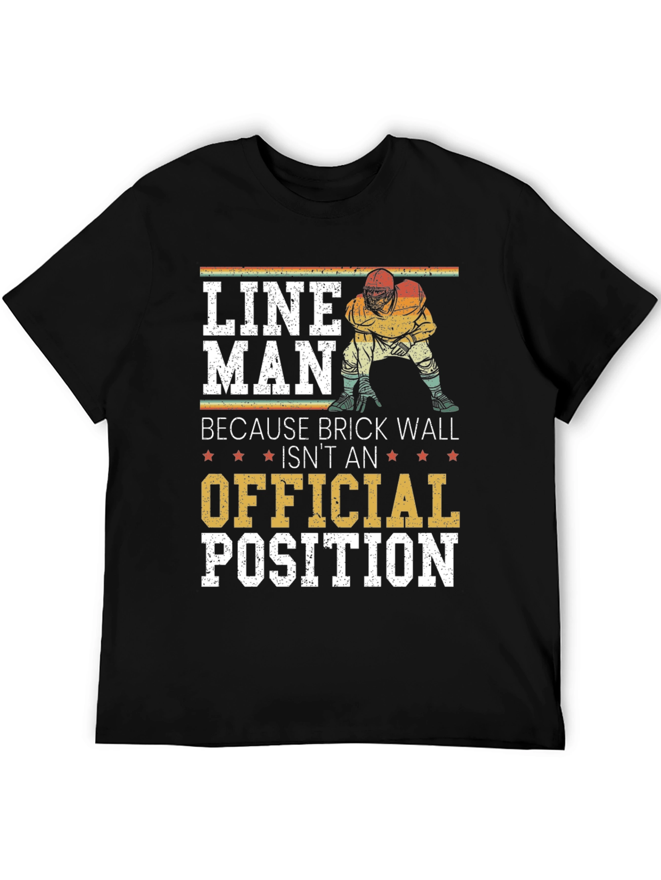 Lineman Football Player Graphic T-Shirt