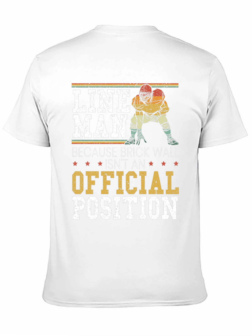 Lineman Football Player Graphic T-Shirt