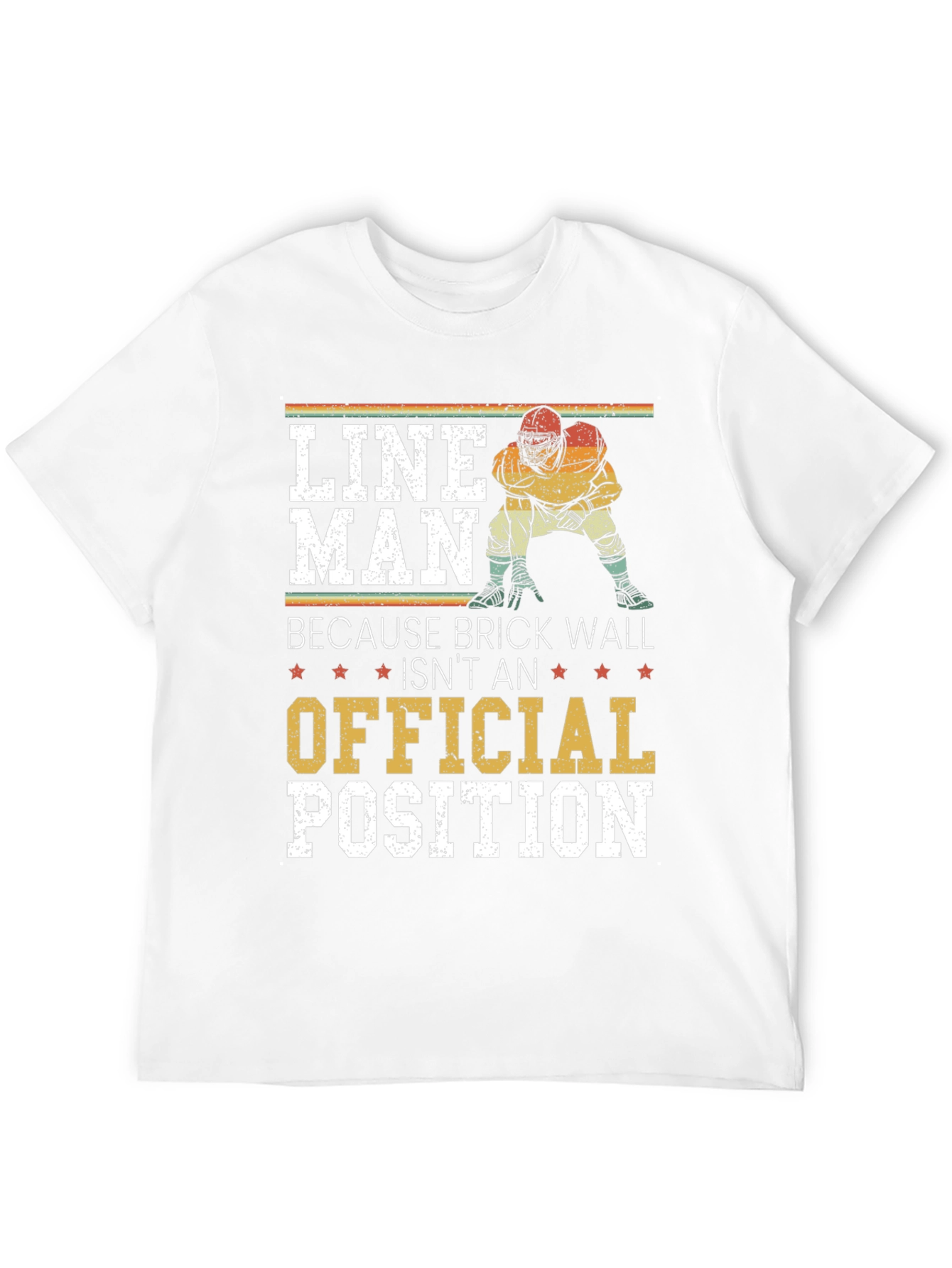 Lineman Football Player Graphic T-Shirt