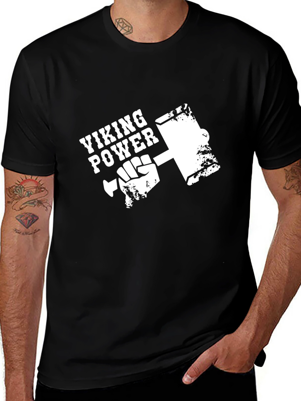 Viking Power Hammer T-Shirt - Black