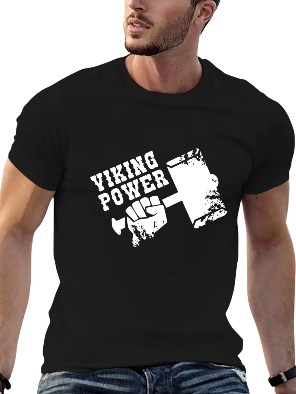Viking Power Hammer T-Shirt - Black