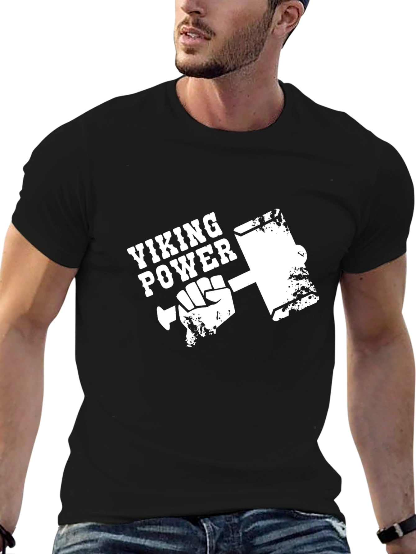 Viking Power Hammer T-Shirt - Black