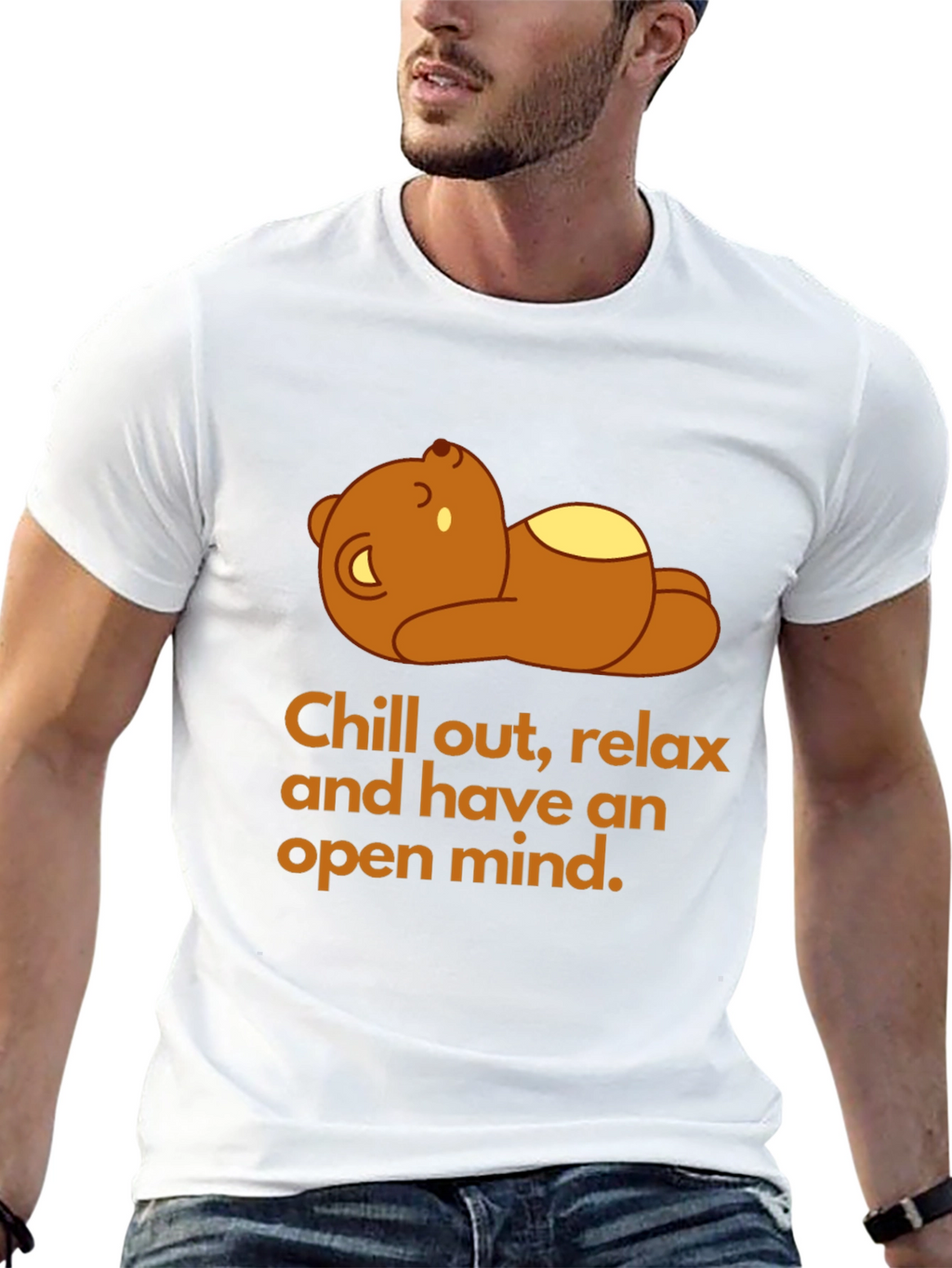 Relax Bear Graphic Tee - Chill Out T-Shirt