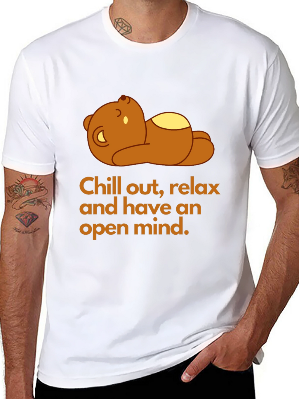 Relax Bear Graphic Tee - Chill Out T-Shirt