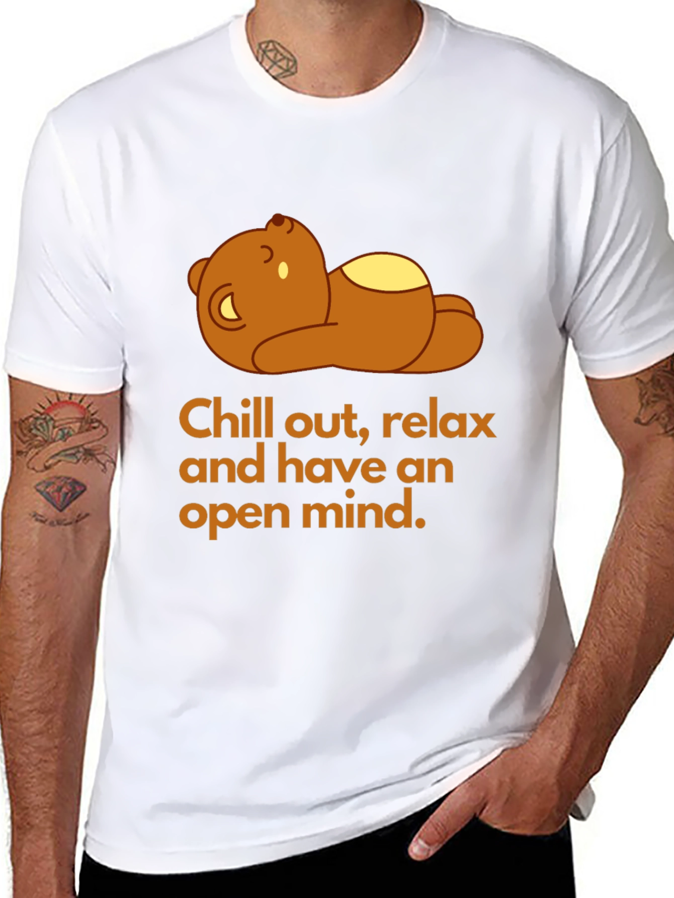 Relax Bear Graphic Tee - Chill Out T-Shirt