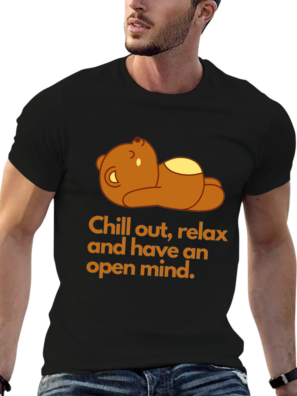 Relax Bear Graphic Tee - Chill Out T-Shirt