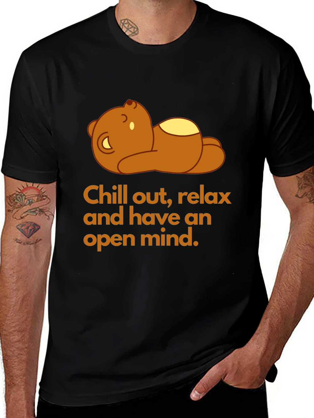 Relax Bear Graphic Tee - Chill Out T-Shirt