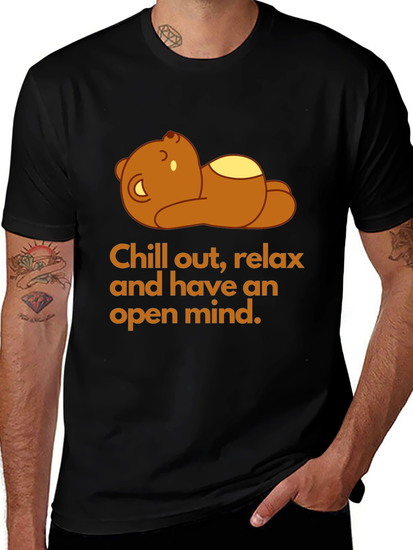 Relax Bear Graphic Tee - Chill Out T-Shirt