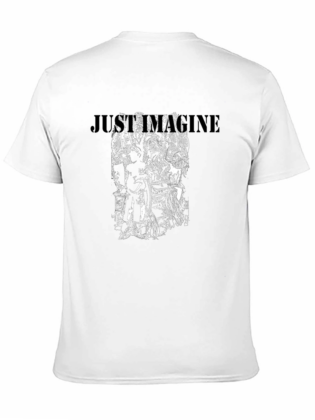 Just Imagine Graphic Print Black T-Shirt