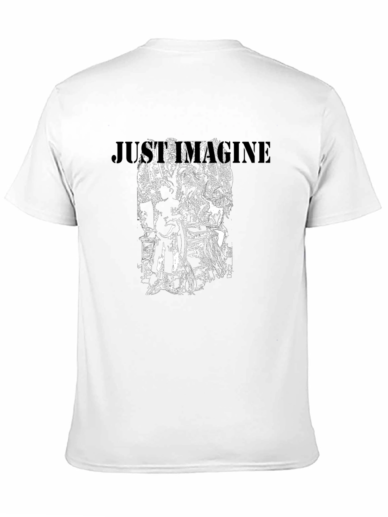 Just Imagine Graphic Print Black T-Shirt