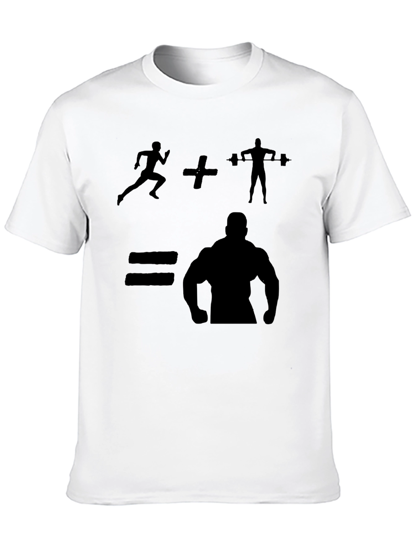Gym Bodybuilding T-Shirt - Run + Lift = Muscle